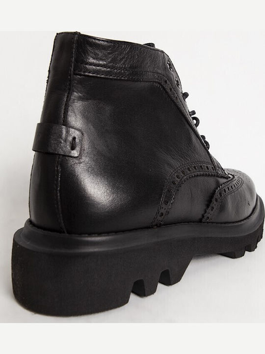 Leder Schwarz Herrenstiefel