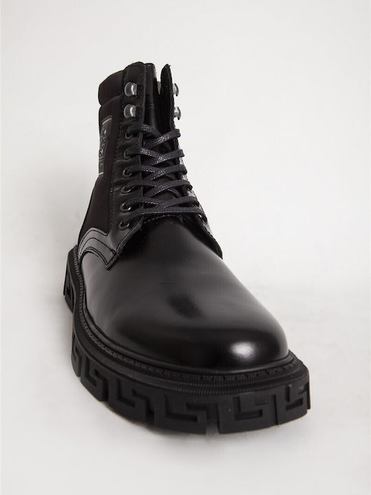 Piele Negru Ghete barbati