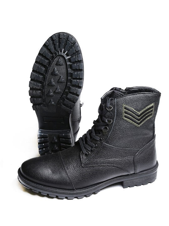 Piele Negru Ghete barbati