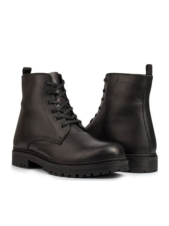 Leather Black Men's Boots