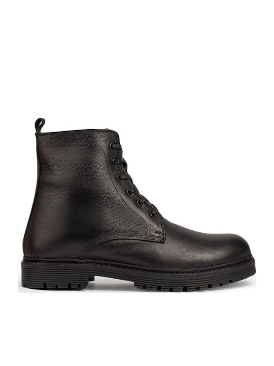 Leather Black Men's Boots