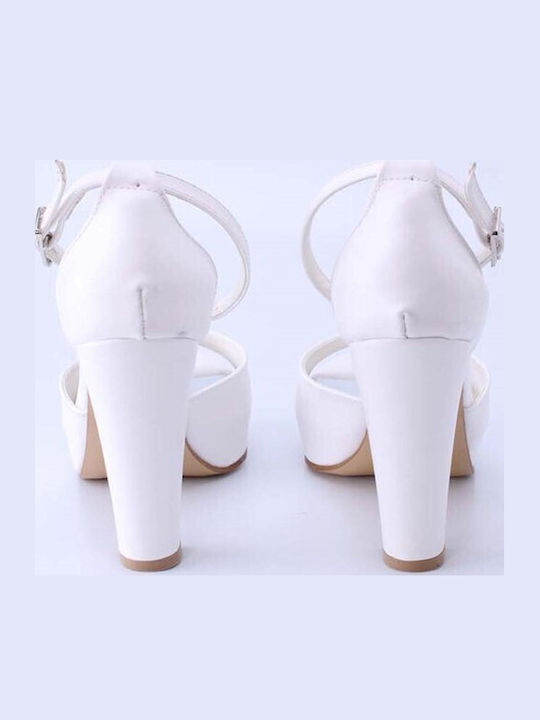 Leder Pumps Weiß