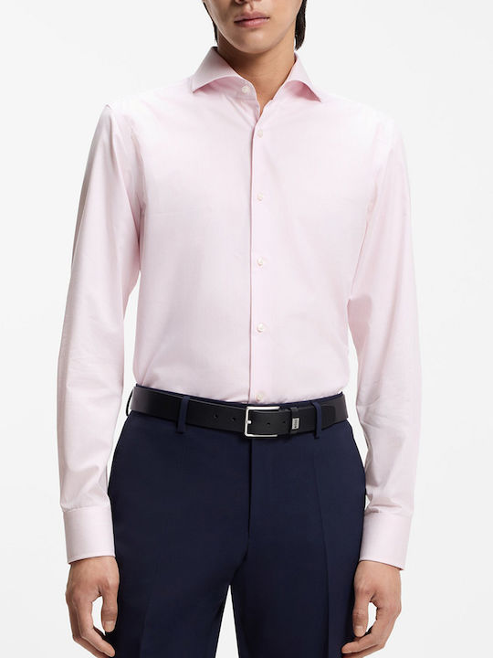 Boss Βαμβακερό Πουκάμισο Light Pink