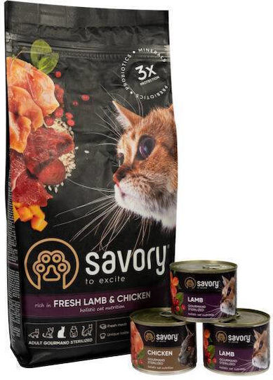 Savory Pet Ξηρά Τροφή για Στειρωμένες Γάτες με Κοτόπουλο 2kg