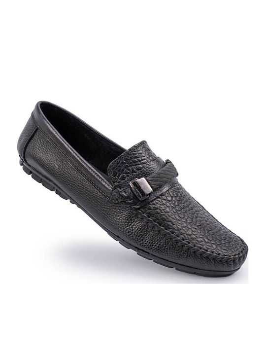 Leder Herren Mokassins in Schwarz Farbe