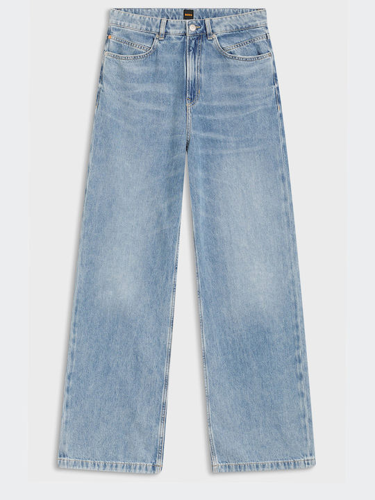 Hoch tailliert Damenjeans Light Blue