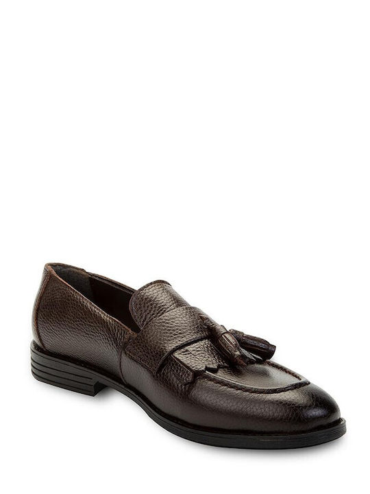 Leder Herren Mokassins in Braun Farbe