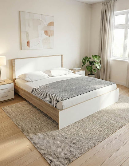 Athos Bedroom Furniture Set with Slats 160x200cm 3 Pieces
