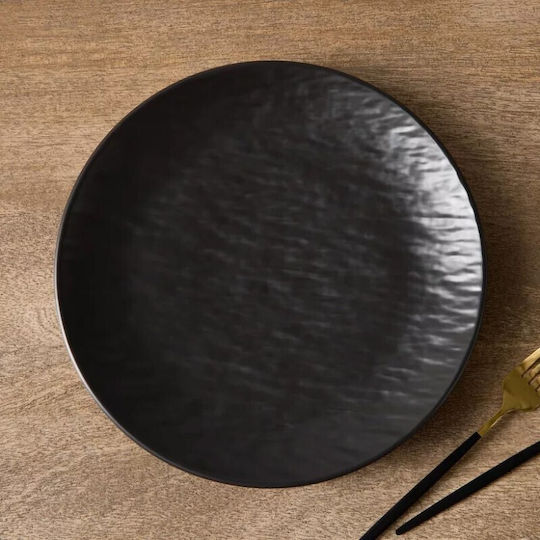 Viosarp Plate Shallow Oval made of Melamine Gray 35.5x35.5cm