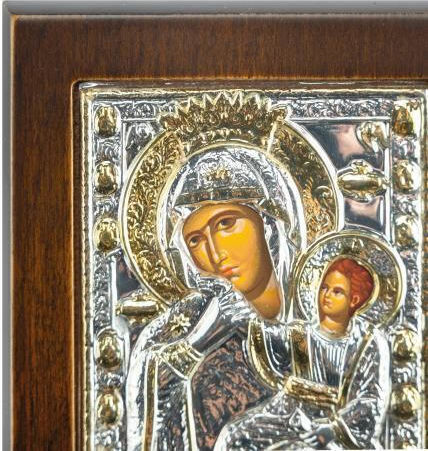 Panagia Paramythia Replica of Miraculous Icon Authentic Product of Vatopedi Monastery Holy Great Monastery Vatopedi 030401000014 11 X 9 Cm