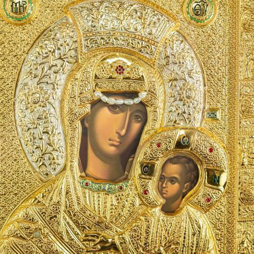 Panagia Vemataryssa Replica of Miraculous Icon Authentic Product of Vatopedi Monastery Holy Great Monastery Vatopedi 030401000006 38 X 27 Cm
