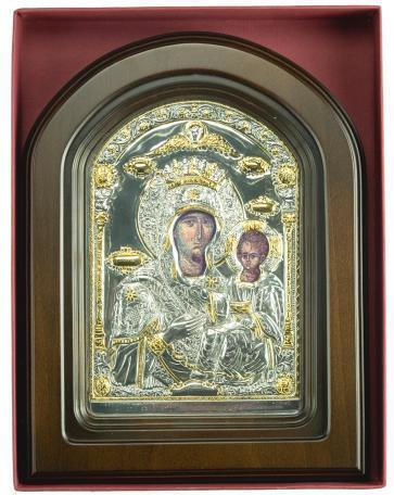 Panagia The Antiphonitria Copy of Miraculous Icon Authentic Product of Vatopedi Monastery Holy Great Monastery Vatopedi 030401000001 30 X 22 Cm