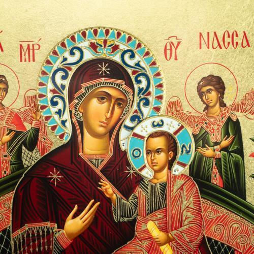 Παναγία Παντάνασσα Αντίγραφο Θαυματουργής Εικόνας Αυθεντικό Προϊόν Μονής Βατοπαιδίου Holy Great Monastery Vatopedi 30405000083123 41 X 32 Cm