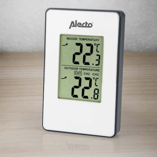 Alecto WS-1050 Ασύρματος Μετεωρολογικός Σταθμός Ψηφιακός Επίτοιχος Λευκός