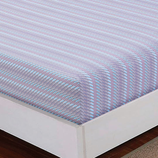 Casa Colori Calm Wave Διπλό 140x200+30εκ. με Λάστιχο Ριγέ Casa Colori Calm Wave Διπλό 140x200+30εκ. με Λάστιχο Ριγέ