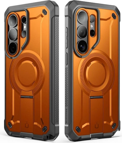 Supcase Unicorn Beetle Pro Mag 360 Full Cover Silicone Plastic Set with Tempered Glass Orange (Galaxy S26 Ultra)