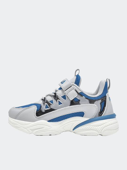 Space 4 Memory Kids Sports Shoes Running with Hoop & Loop Closure Gray