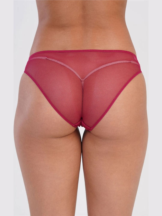 Дамско Слип с дантела Dark Pink