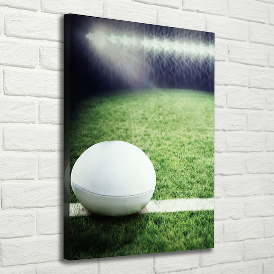 Wall Canvas Painting Durable Construction Materials Rugby Ball 70x100 Cm