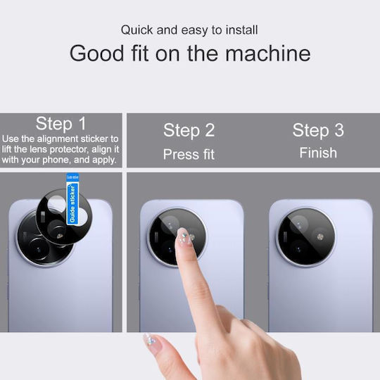 Redmi K80 Ultra Imak Rückkamera Objektiv Glasfolie Schwarze Version