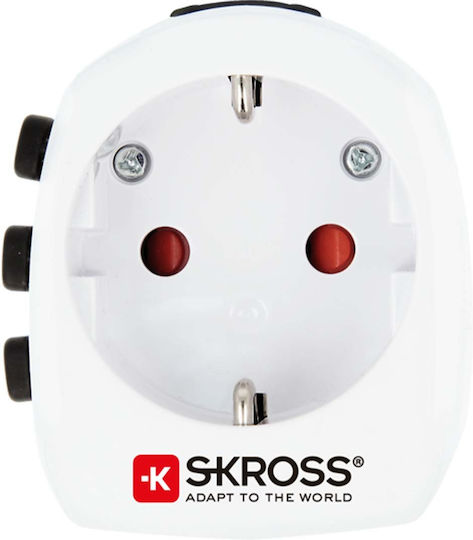 Skross Reiseadapter Pro Light 7a Universal Steckdosen Weiß