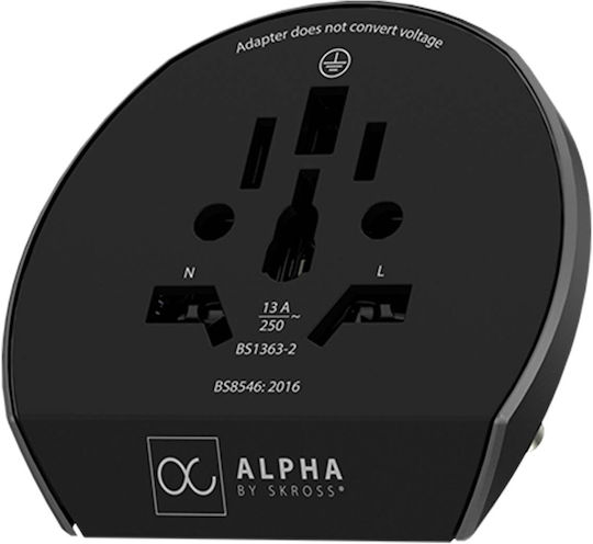 Skross Adaptor Universal De Călătorie 4 Usb Alpha Negru