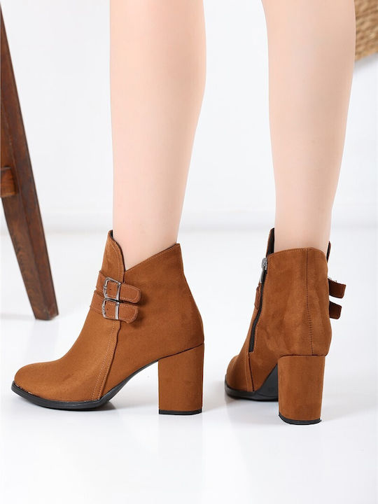 Wildleder Stiefeletten Damen Braun