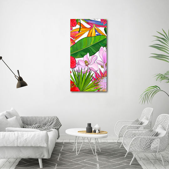 Wandgemälde Leinwand Langfristige Dekoration Hawaiianisches Design 60x120 cm