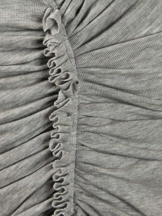 Damen Bluse Kurzärmelig Gray