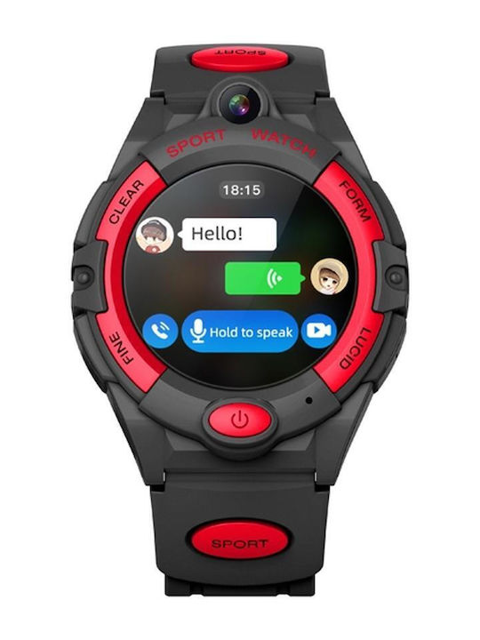 Eko Connected Watch 4g Gps Camera Waterproof Ipx7 Compass Black Red Eko Connected Watch 4g Gps Camera Waterproof Ipx7 Compass Black Red