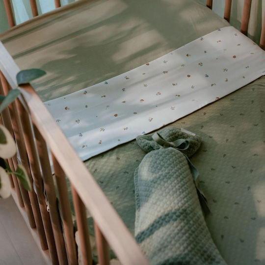 Little Dutch Blanket Nursery Swaddling Blankets Knitted Green Pure Sage 70x100cm