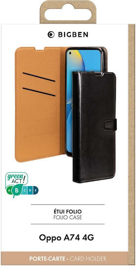 Bigben Folio Case Oppo A74 Card Holder Stand Function Black