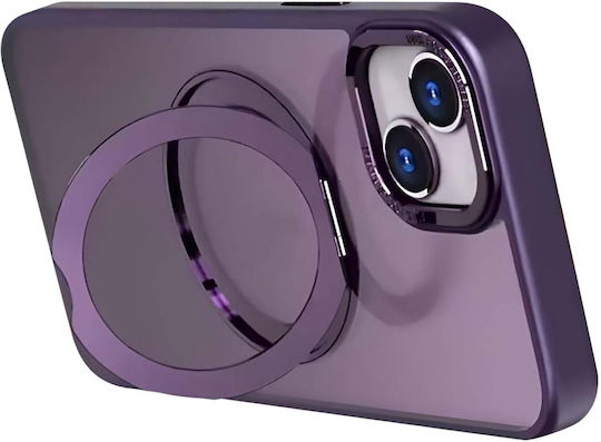 Jaym Magsafe Hülle iPhone 16 Drehbarer Ring Stand Lila
