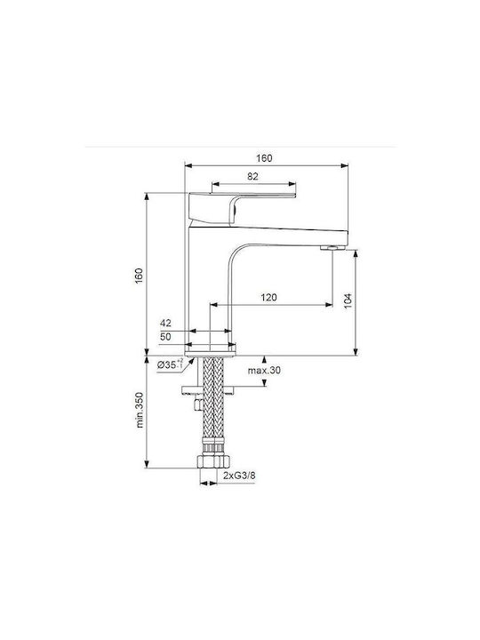 Ideal Standard Комплект смесител, душ слушалка и душ глава за вграждане за душ кабина Сив 3800861089735