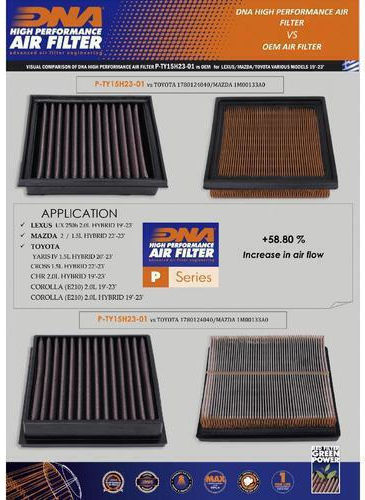 DNA Filters Въздушен филтър Freeflow за Toyota Корола