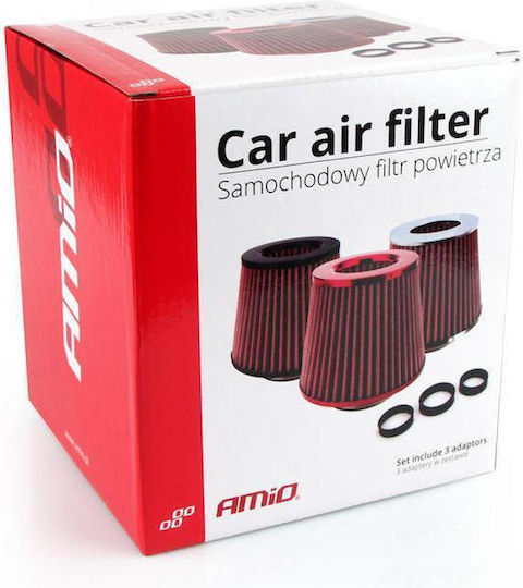 AMiO Filtru de aer Pâlnie Tip deschis 160x155x118mm Universal cu 3 adaptoare