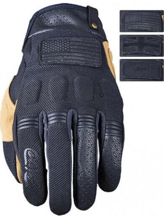 Five Scrambler Καλοκαιρινά Ανδρικά Γάντια Μηχανής Black/Tan