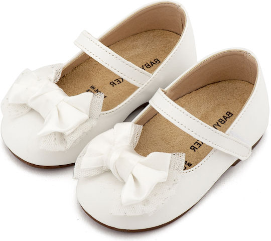 Babywalker White Baptism Leather Pumps