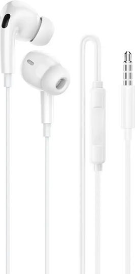 Borofone Bm100 Pro Fuente In-ear Handsfree Ακουστικά με Βύσμα 3.5mm Λευκό
