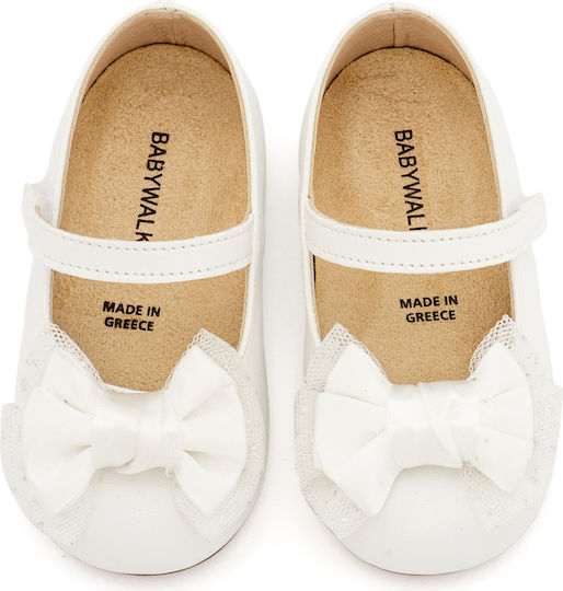 Babywalker White Baptism Leather Pumps