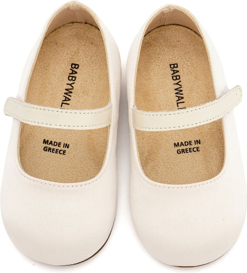 Babywalker Ecru Baptism Fabric Pumps