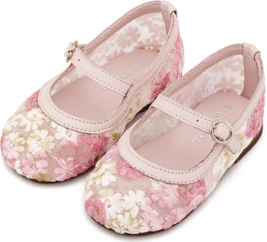 Babywalker Pink Baptism Fabric Pumps