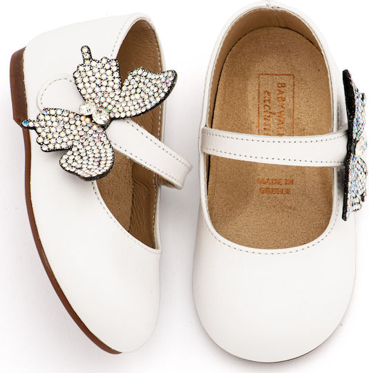 Babywalker White Baptism Leather Pumps