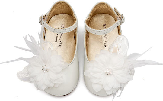 Babywalker Ecru Baptism Leather Pumps