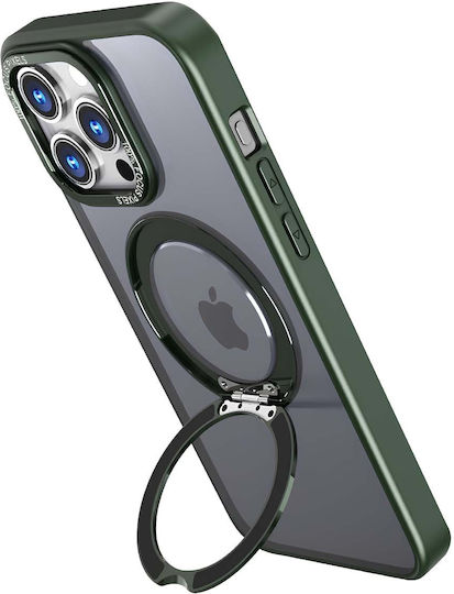 Jaym Magsafe Handyhülle iPhone 16 Drehbarer Ring Ständer Grün