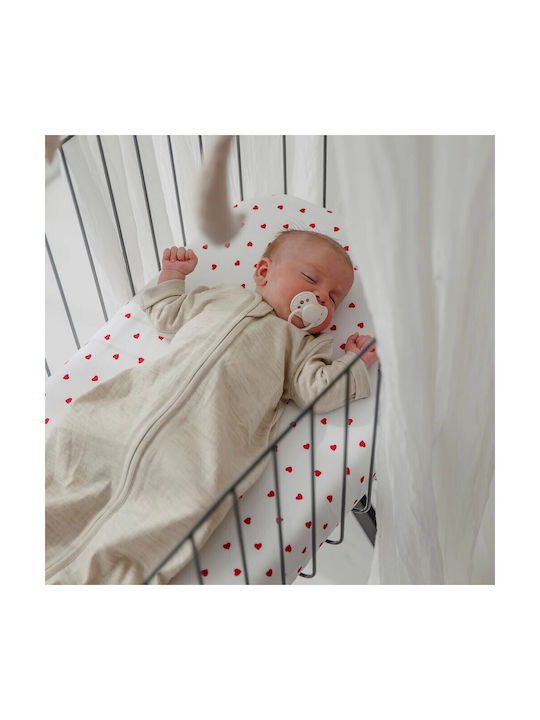 Meyco Baby Sheet Crib Flannel Fitted White 70x140cm