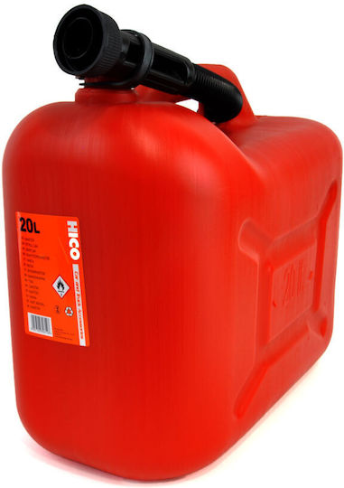 Red 20l Plastic Fuel Canister