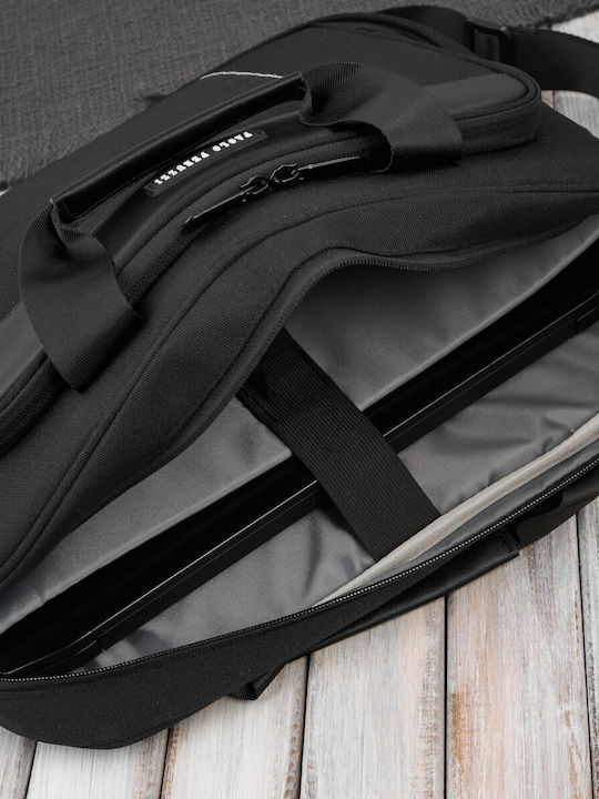 Laptop Bag Black Unisex Lightweight Material Shoulder Paolo Peruzzi As-02-bl