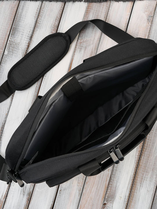 Laptop Bag Black Unisex Lightweight Material Shoulder Paolo Peruzzi As-02-bl