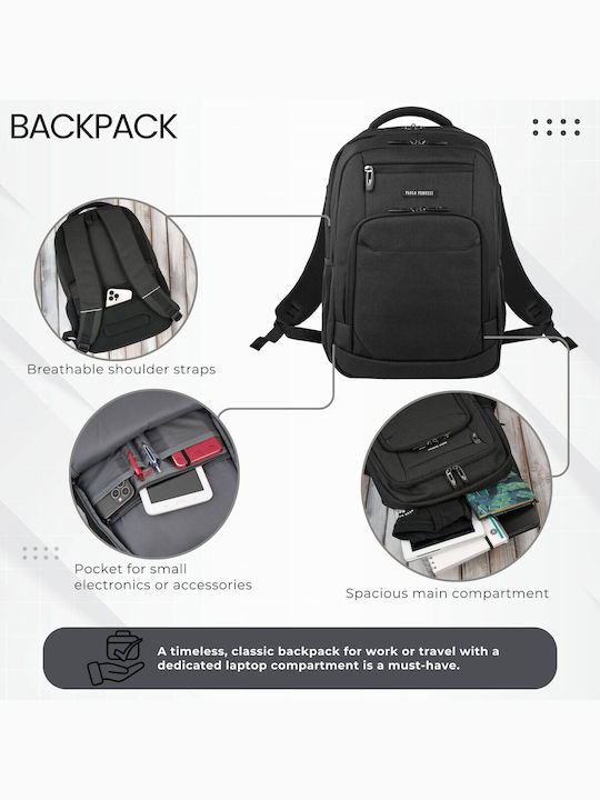 Мъжка Раница Laptop Backpack Travel Office Многофункционална Водоустойчива Уплътнена Черна As-03-bl